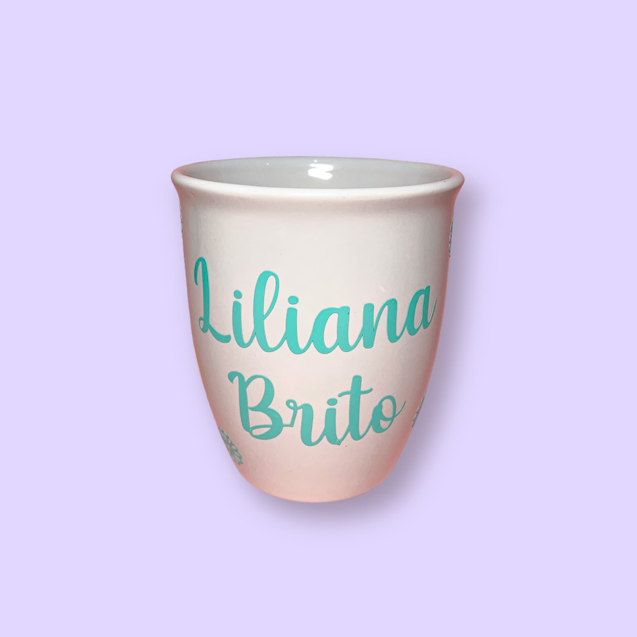 Taza con nombre personalizado blanca de 354ml,con estampado personalizado