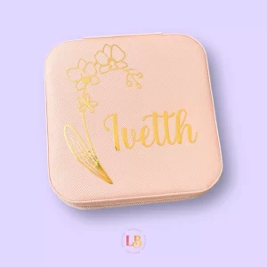 Alhajero de viaje personalizado + flor