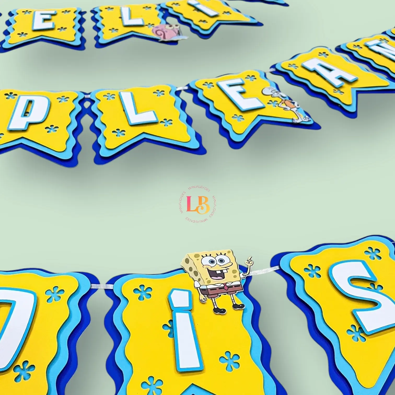 Banner cumpleaños de “Bob esponja” - Imagen 2