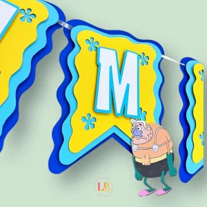 Banner cumpleaños de “Bob esponja”