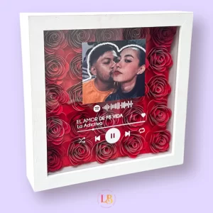 Shadow box de rosas