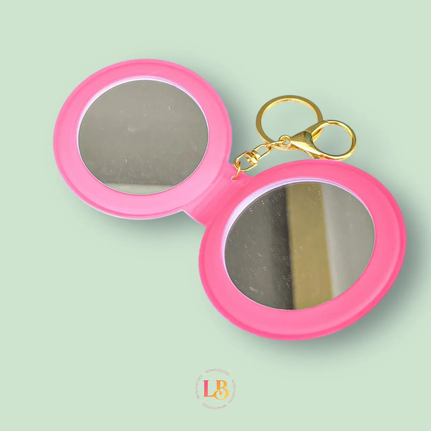 Llavero con espejo + nombre - Imagen 2
