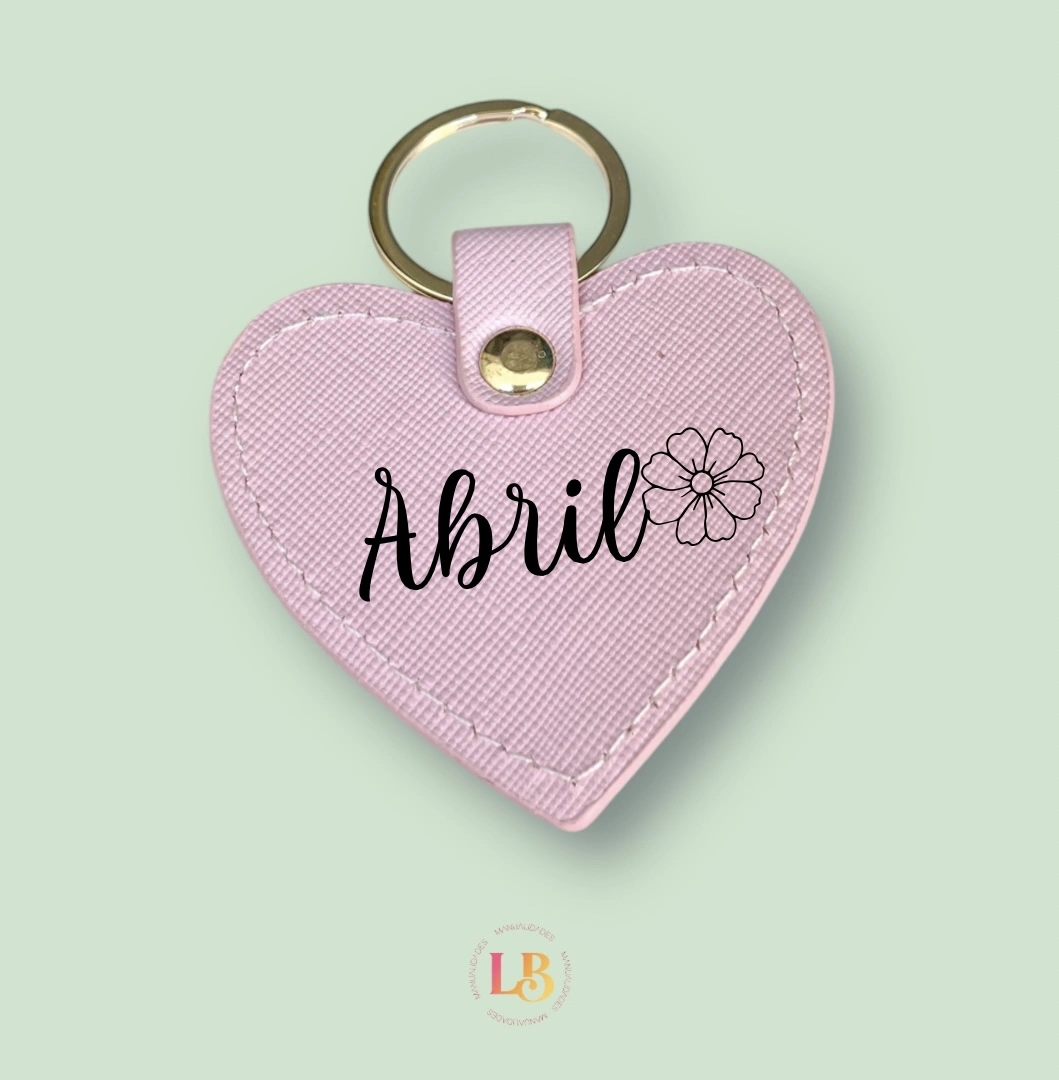 Llavero de corazon + nombre